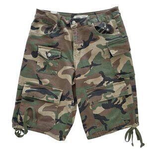 WOMENS ARMY FATIGUE CARGO SHORTS SIZE 9